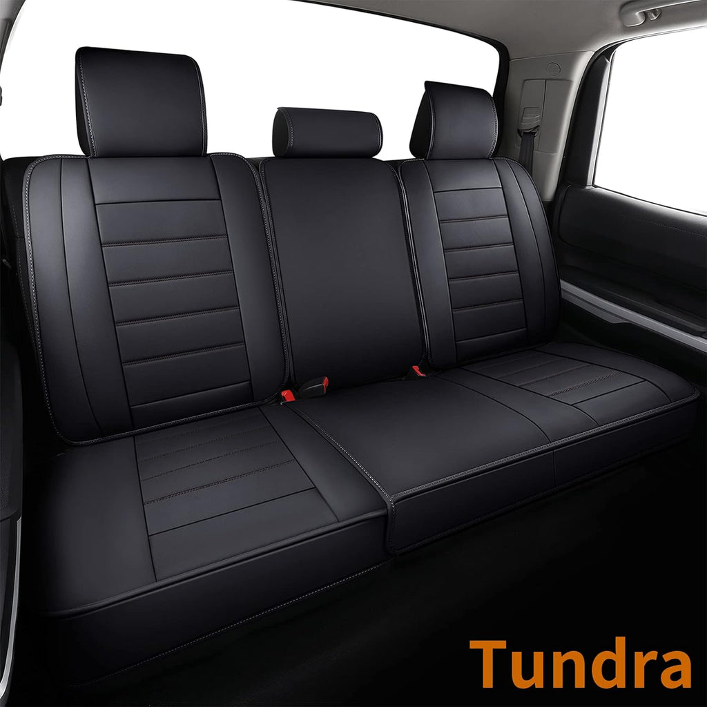 Black Faux Leather Seat Covers Front Set 2 pcs P428