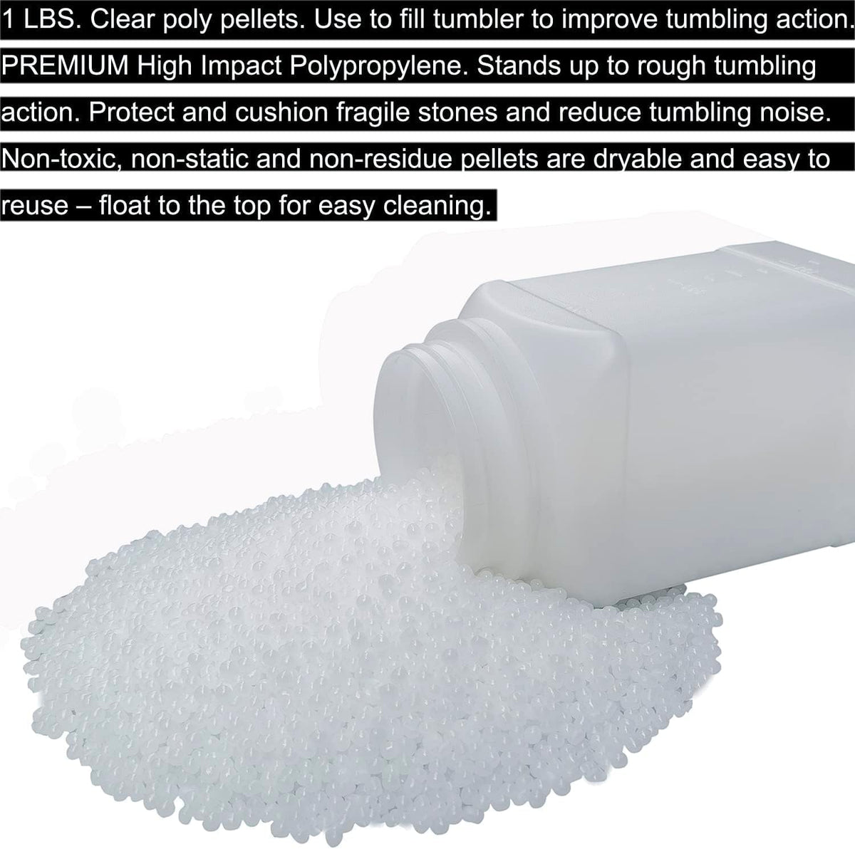 8 LBS Rock Tumbler Grit Refill Kit with Poly Plastic Pellets V5492
