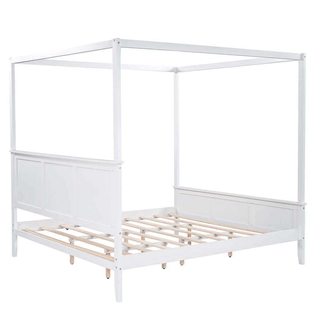 King Size Canopy Platform Bed X3072