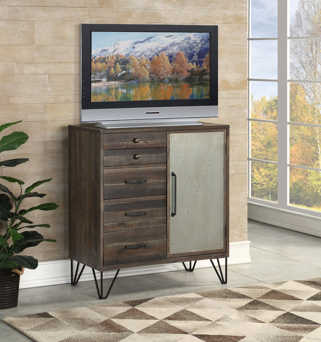 Brown One Door Five Drawer Cabinet S444318
