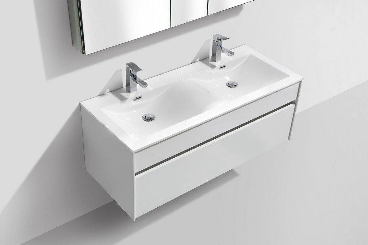 48 in. Wall Mount Double Sink Bathroom Vanity Y17395