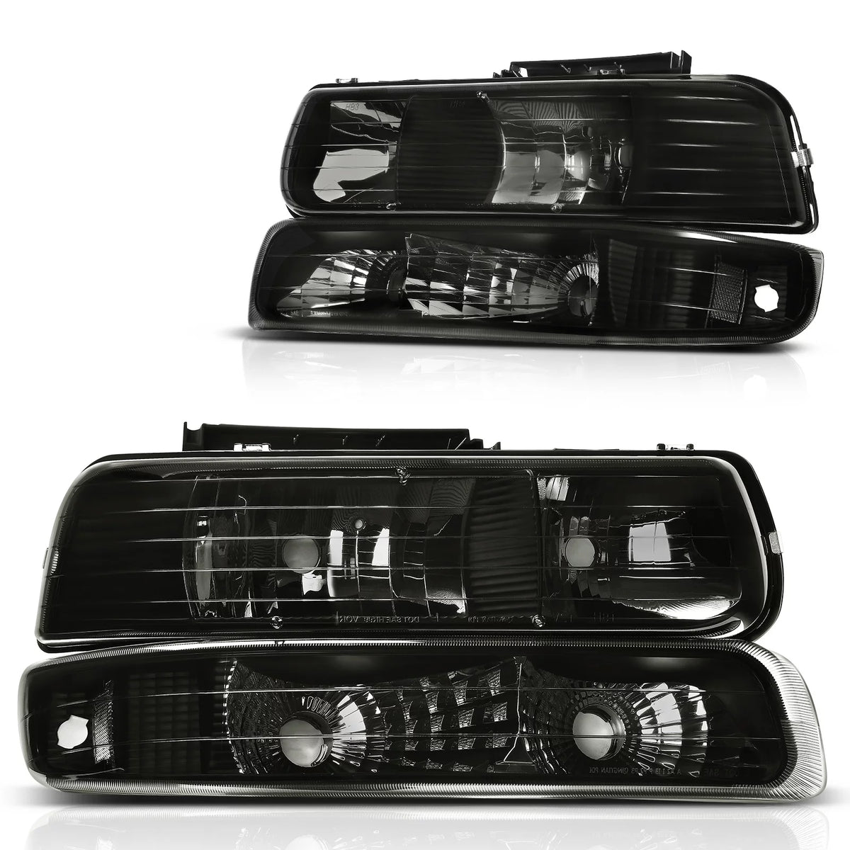 Smoke Headlights Assembly with Bumper Lamps T8948