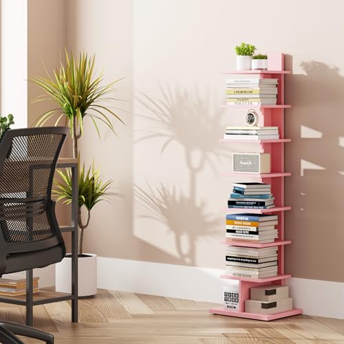Black 8-Tier Narrow Bookshelf C356981