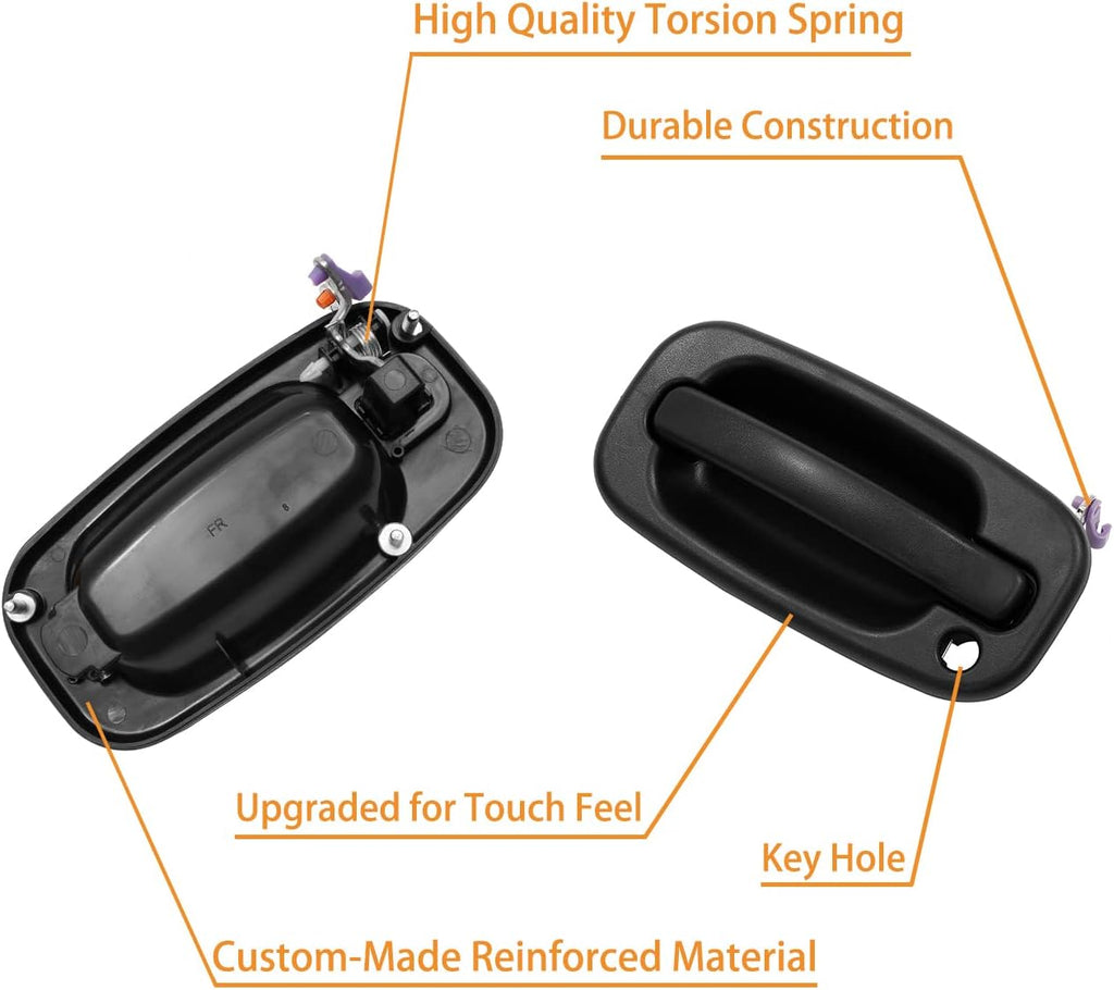 Exterior Door Handles Kit with Keyhole, Pack of 2 F419
