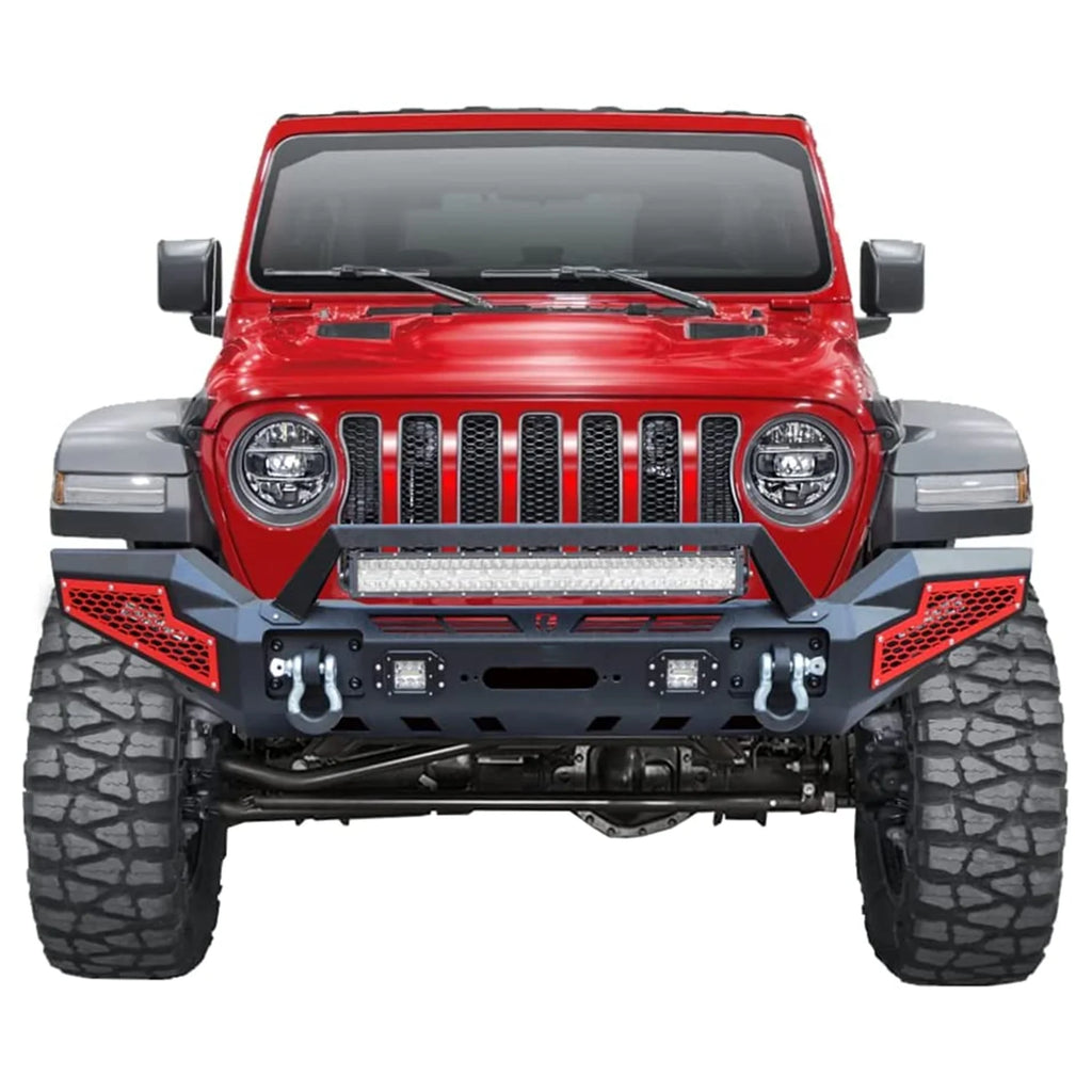 Front & Rear Bumper Combos with Winch Plate LED Work Lights U201303