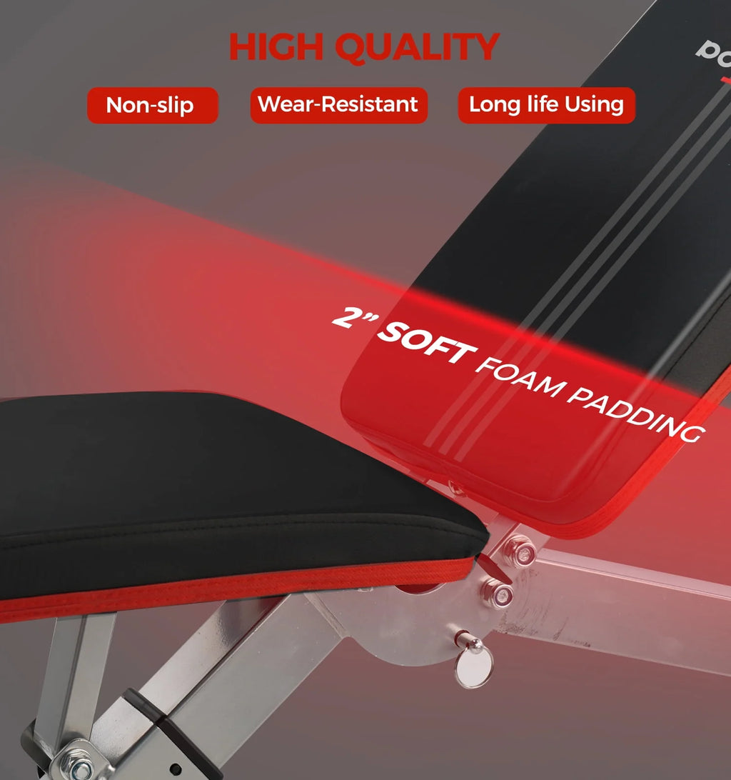 Folding Incline Weight Bench 800 lbs Capacity Y657