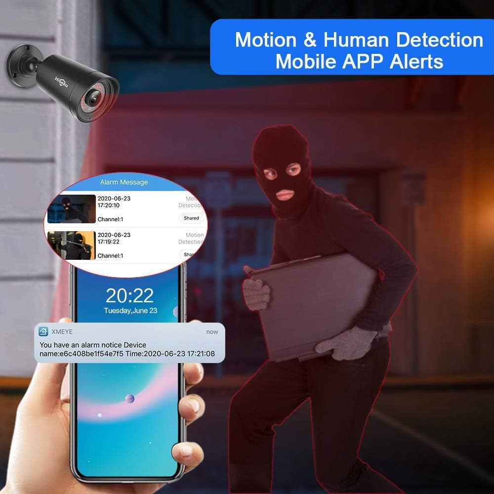5MP 8Channel Security Camera System, 8Pcs 1080P Wired Outdoor Cameras with Night Vision, 3TB HDD W99263