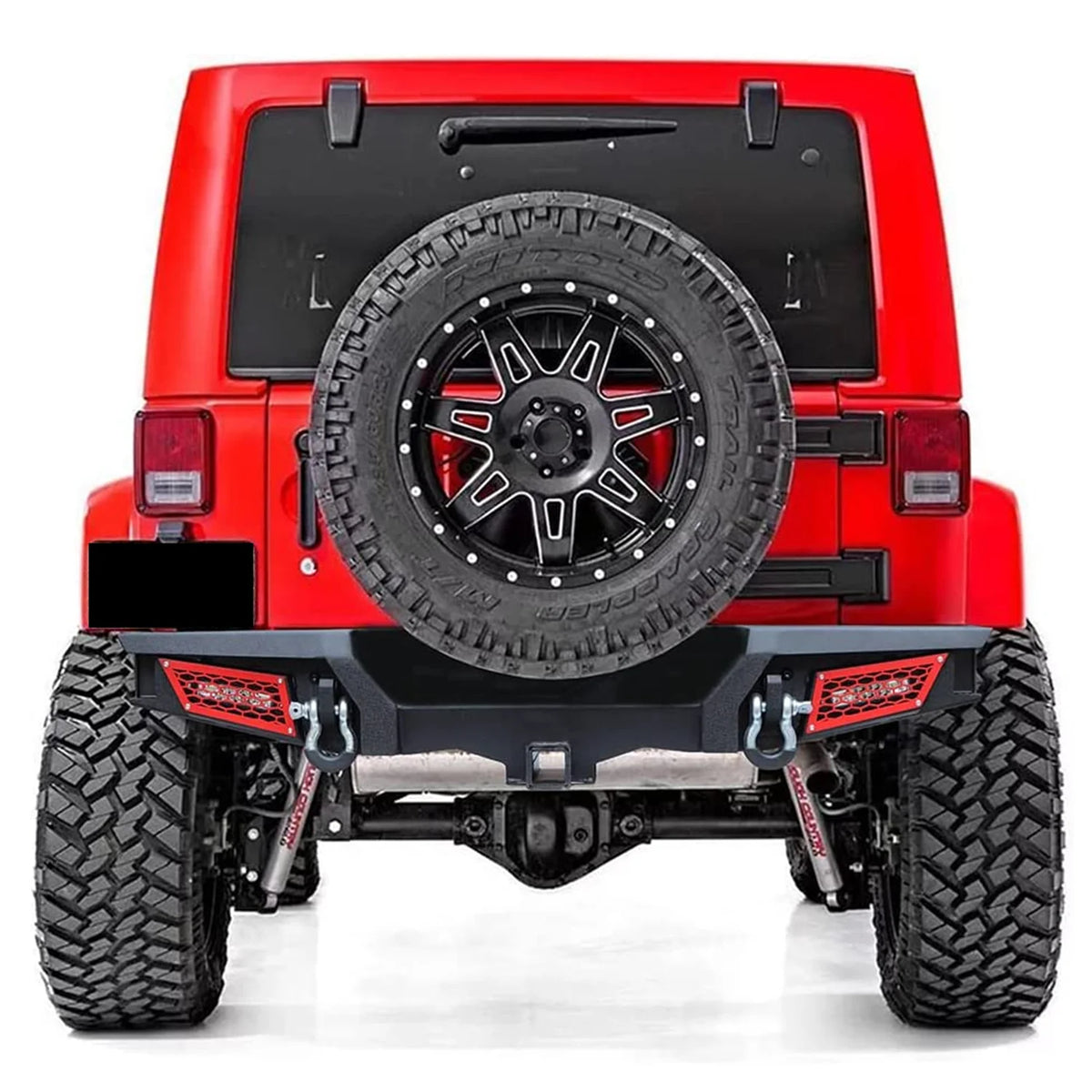 Front & Rear Bumper Combos with Winch Plate LED Work Lights U201303