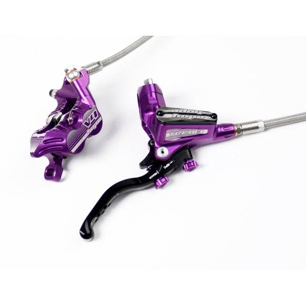 Hope Disc Brakes - Tech 3 V4 - No Rotor - Braided - Orange - Front Q599
