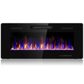 42x22 Black Recessed Wall Mounted Electric Fireplace X643