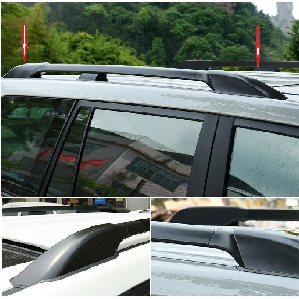 4Pcs Roof Rack Bar Rail End Protection Cover Cap for Prado Y8352
