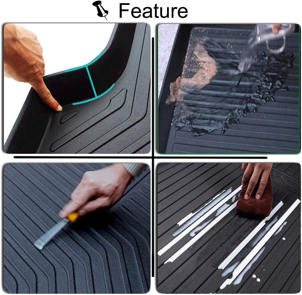 Cargo Liner Trunk Floor Mat Waterproof Protector Pack of 2 D871071