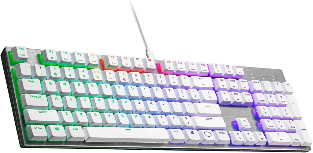 Tenkeyless Mechanical Keyboard with Cherry MX Low Profile Switches in Brushed Aluminum K566