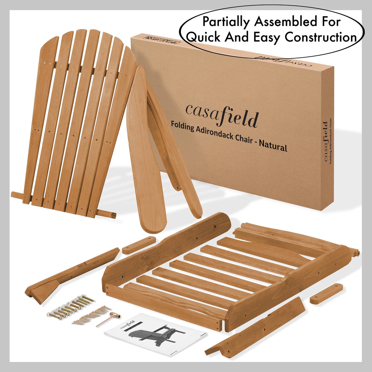 Set of 4 Cedar Wood Folding Adirondack Chairs T908