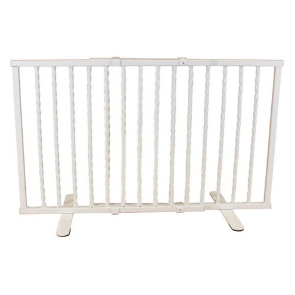 White Wrought Iron Freestanding Pet Gate M703