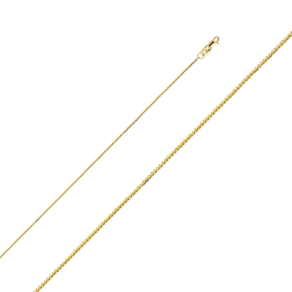 14K Yellow Gold Cross Pendant with Chain Necklace T8336