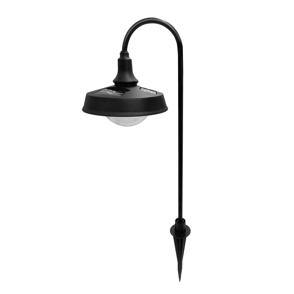 Matte Black Metal Solar Powered LED Landscape Walkway Light Z351990