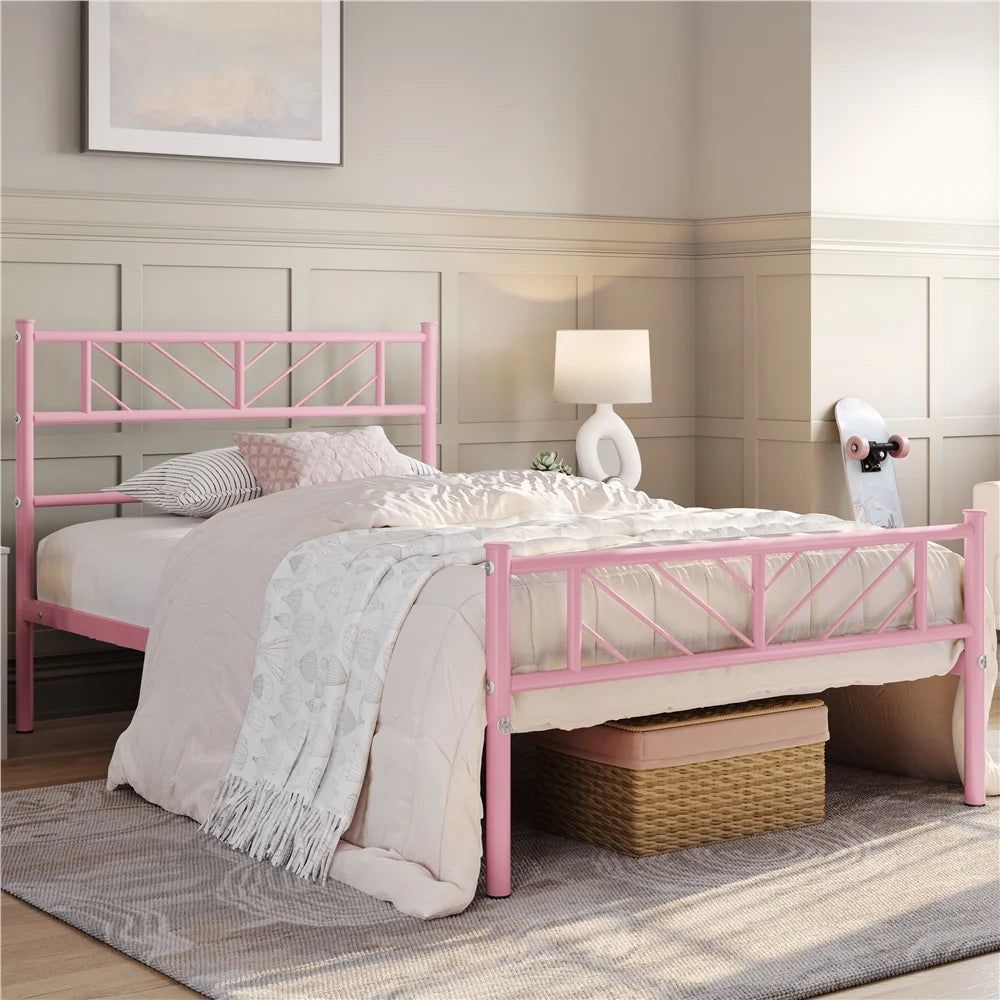 Queen Size Black Metal Platform Bed U813237