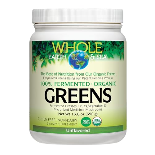Organic Fermented Greens Vegan Whole Food Supplement Unflavored 13.8 Oz Z497