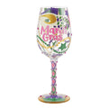 Mardi Gras Wine Glass S49062