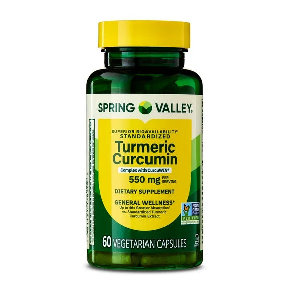 Turmeric Curcumin Complex Vegetarian Capsules, 550 mg, 60 Count N933