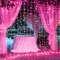 300 LED Curtain String Lights with Remote F9401