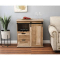 Natural Oak Finish Wine and Storage Cabinet M251
