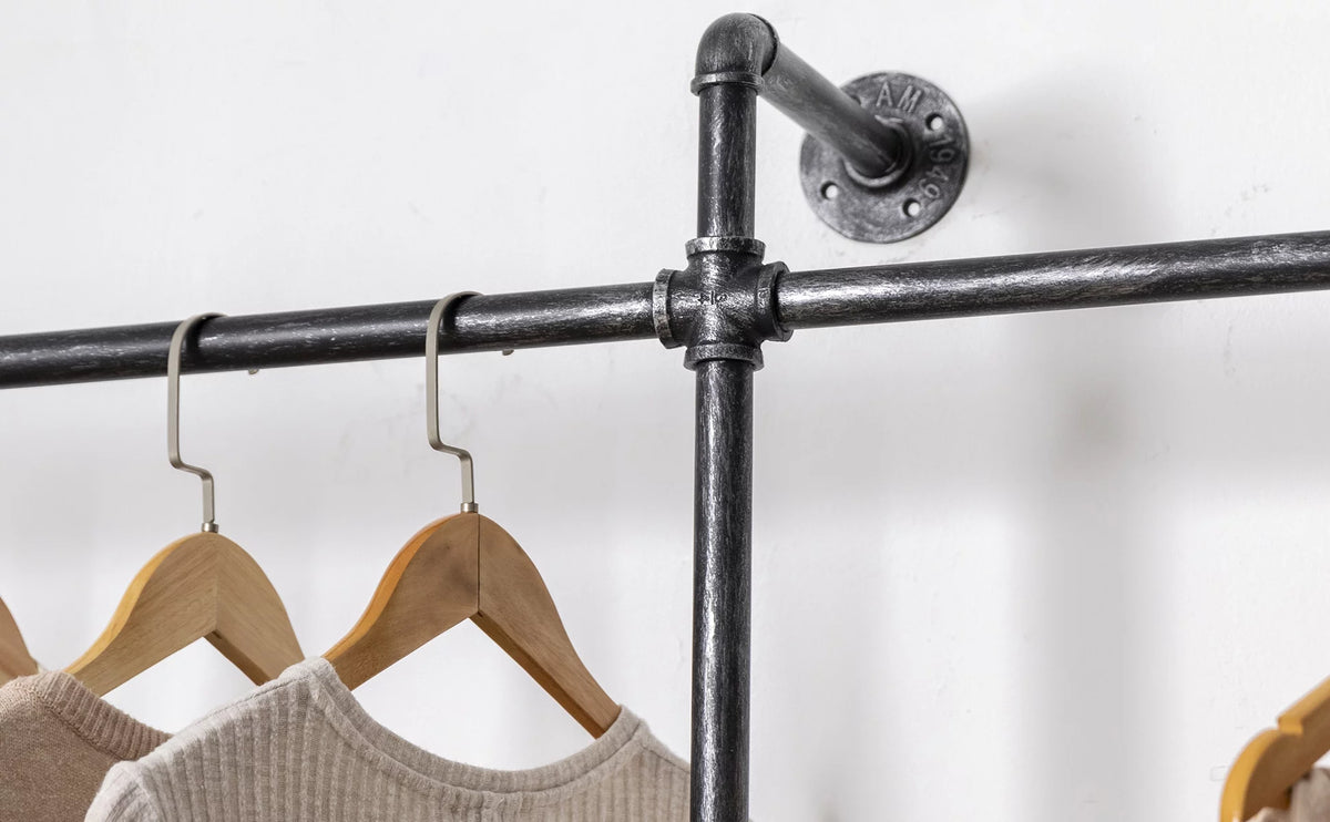 82.5 Inches Wall Mounted Heavy Duty Garment Rack F461