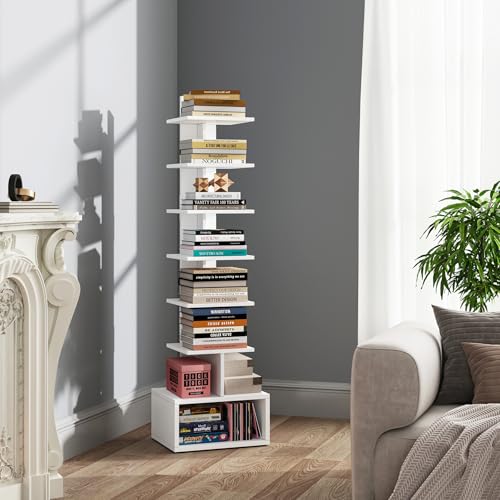 Black 8-Tier Narrow Bookshelf C356981
