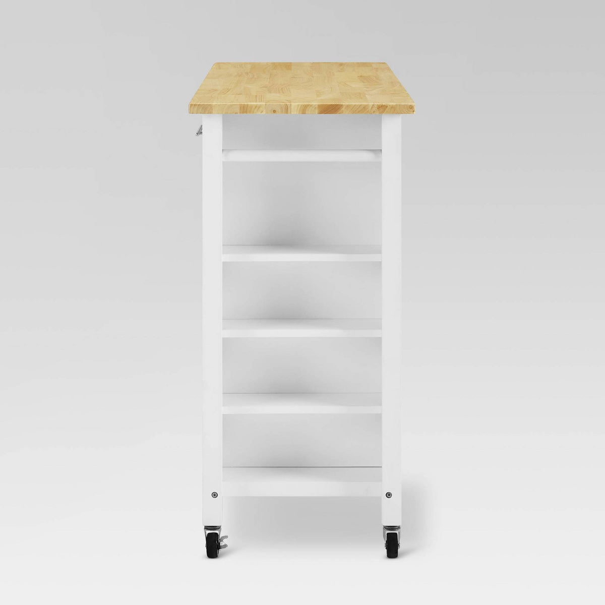 White Wood Top Kitchen Island Cart R365