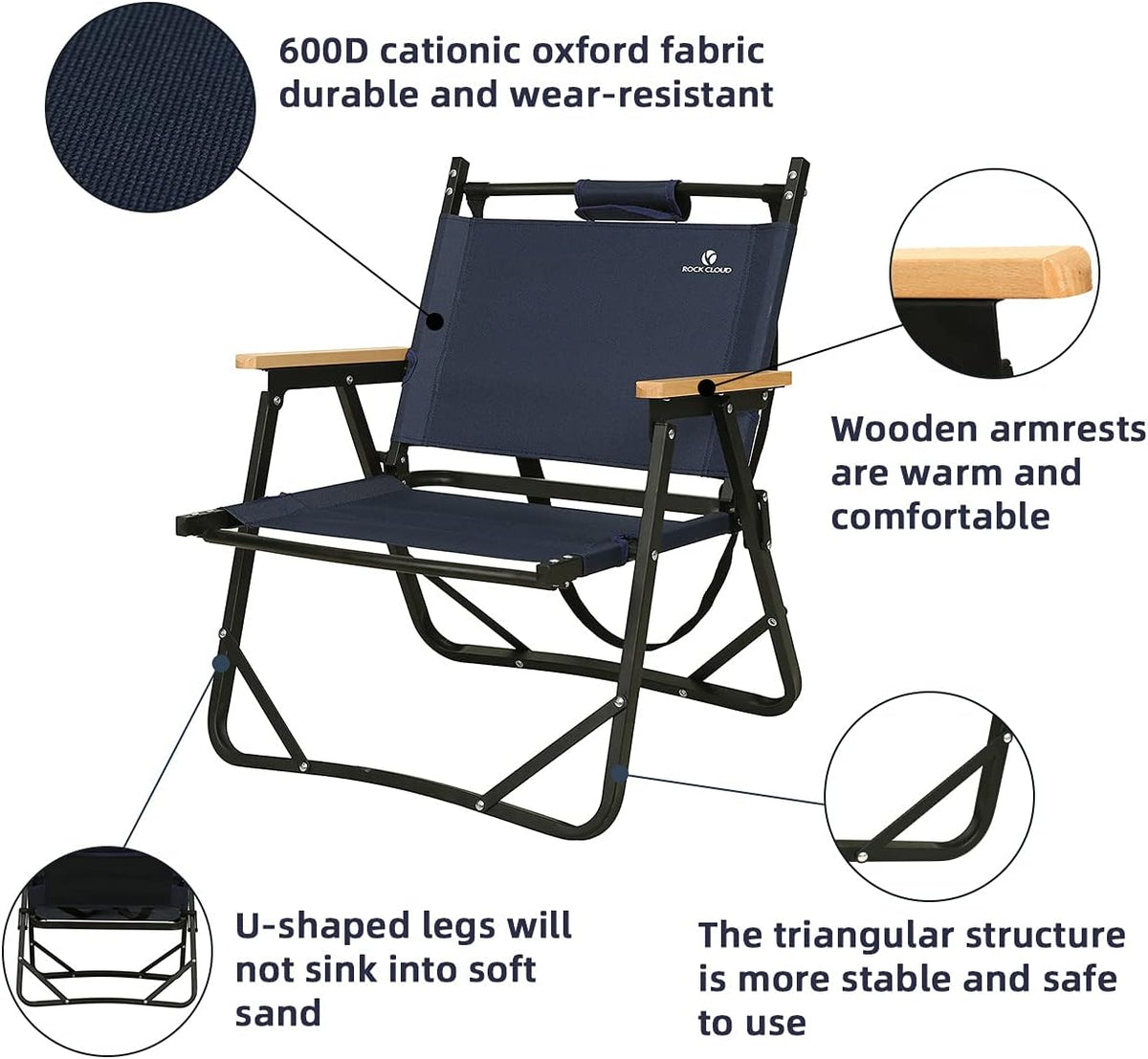 Portable Folding Low Beach Chair V869702