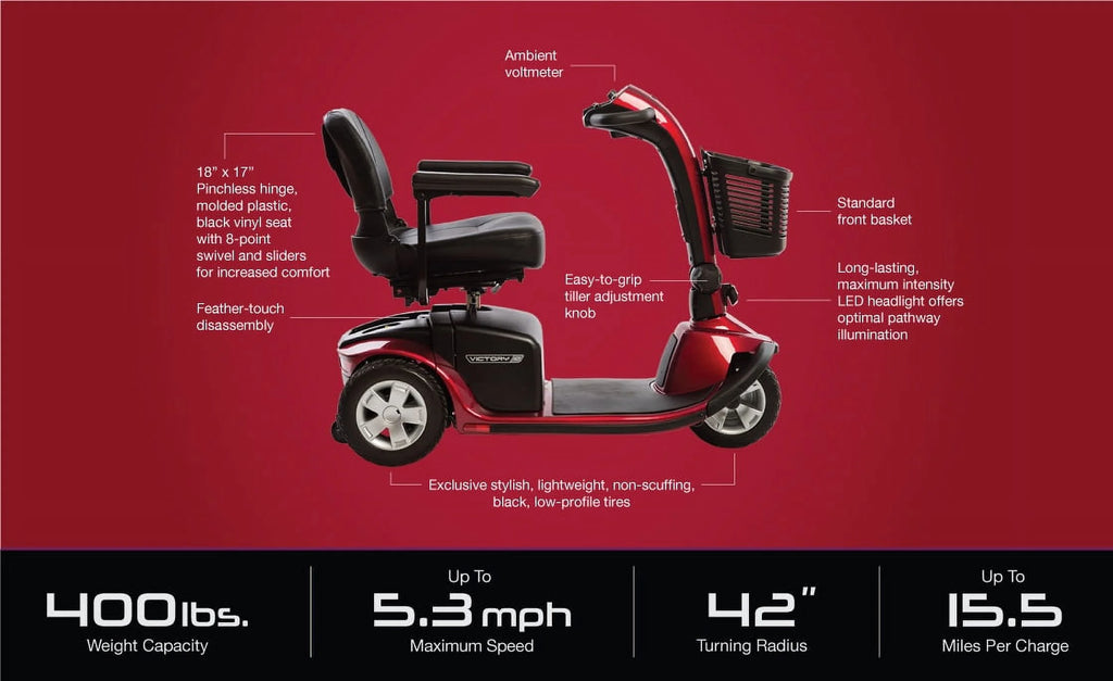 3-Wheel Heavy Duty Mobility Scooter Y432712