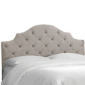 Light Grey Velvet California King Headboard I4853