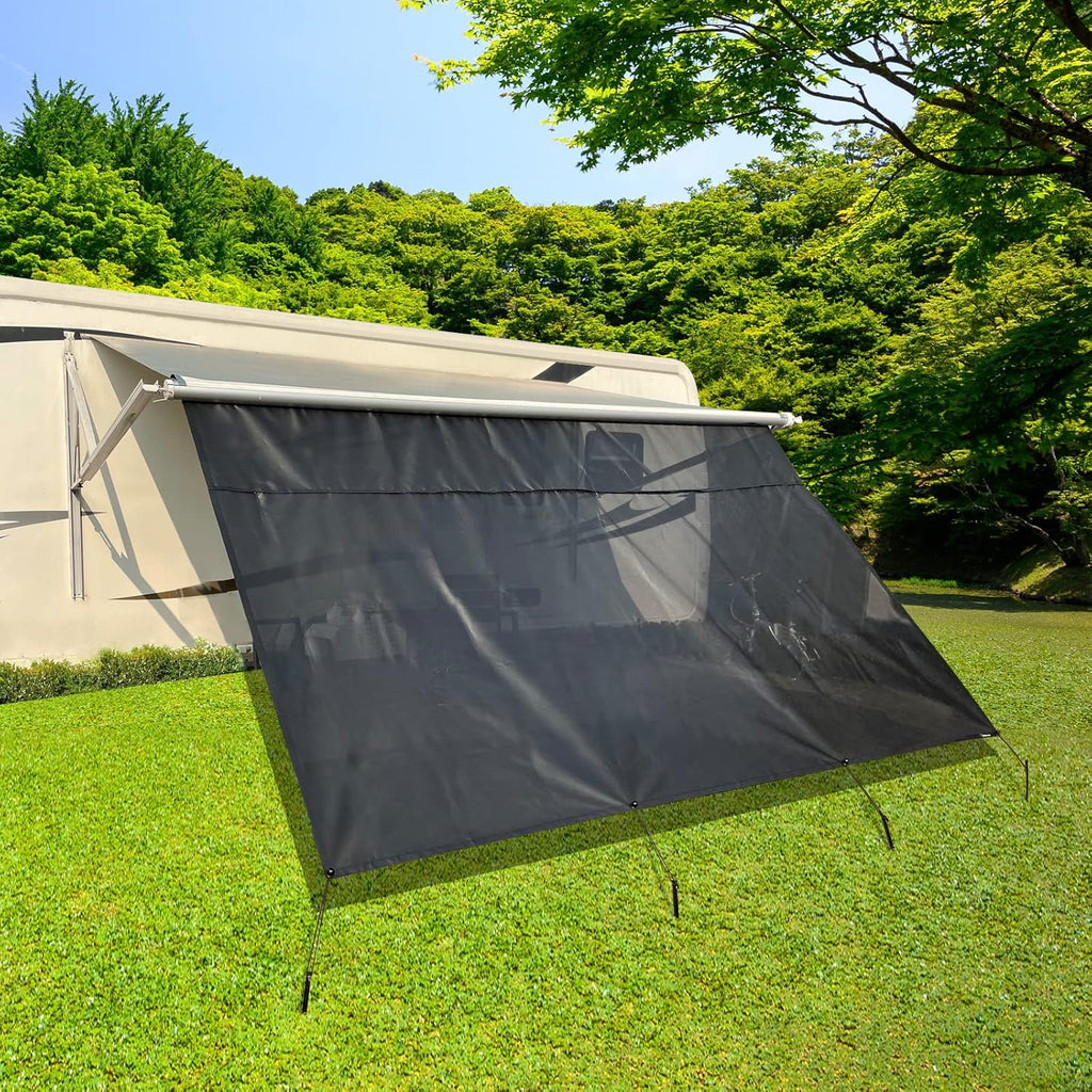 RV Awning Shade Screen with Zipper 9'X15'3'' C76787