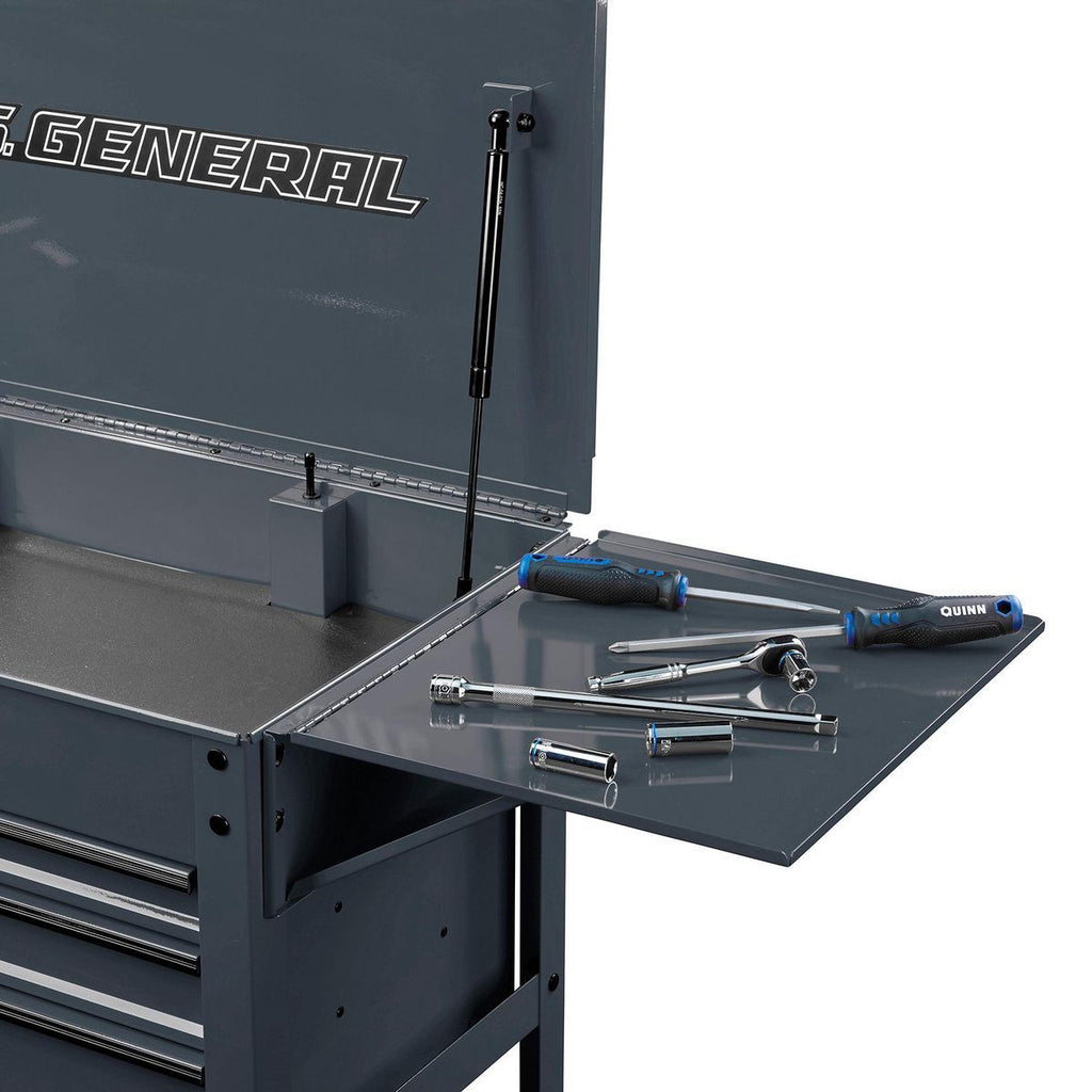 Folding Side Tray for 4-Drawer Tech Cart, Slate Gray Z4343