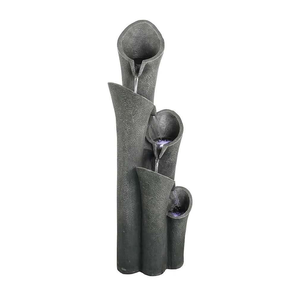 5-Tier Outdoor Water Fountains with LED Lights, 40" High P1809