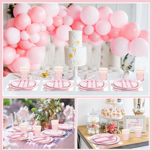 350 Pcs Disposable Paper Plates Napkins Cups Tableware Set for 50 Guests K623