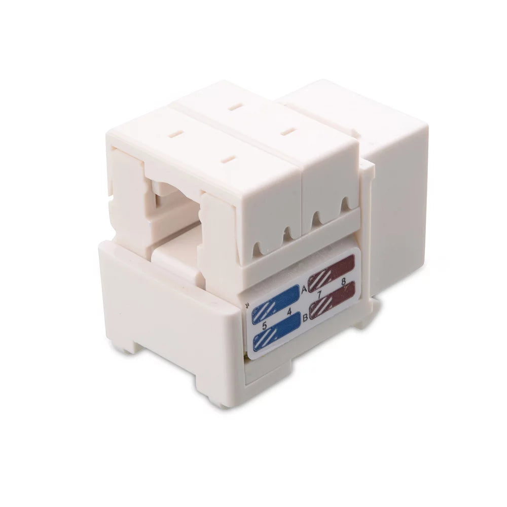White RJ45 Keystone Jack 50-Pack with Punch-Down Stand Y51372