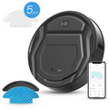 2 in 1 Robot Vacuum and Mop Combo, Black J421932