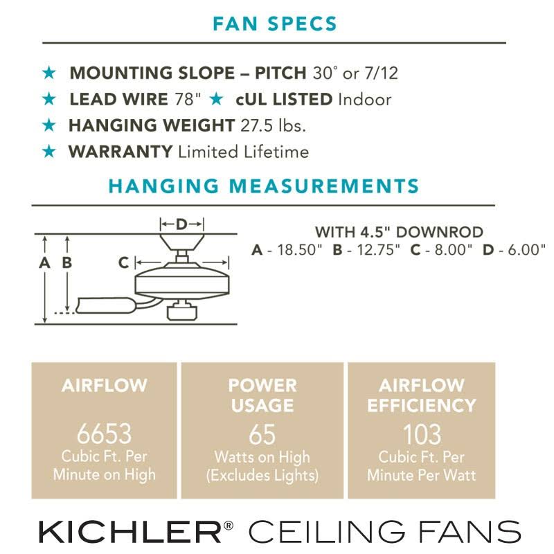 Brushed Nickel/Walnut Ceiling Fan U659
