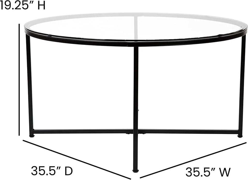 3 Piece Glass Top Occasional Table Set F1405