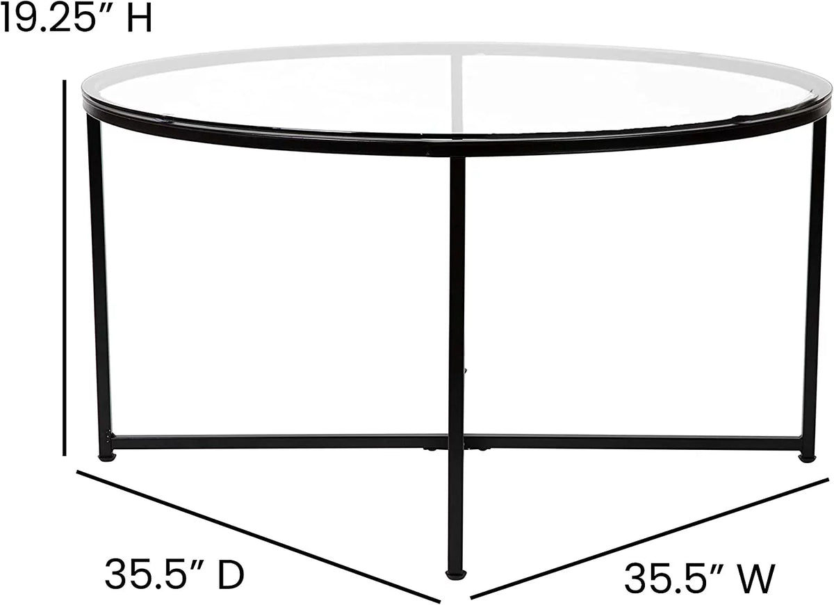 3 Piece Glass Top Occasional Table Set F1405