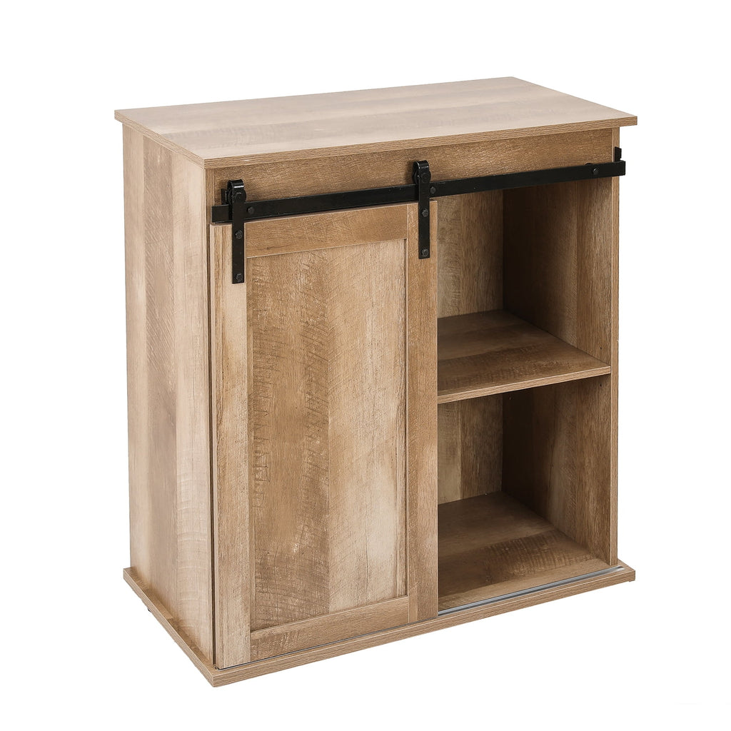 Natural Oak Finish Wine and Storage Cabinet M251