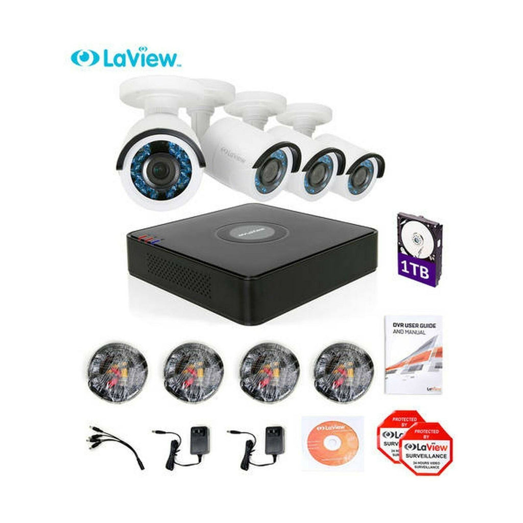 1080p HD 4CH Security Camera System with 1TB HDD Y941