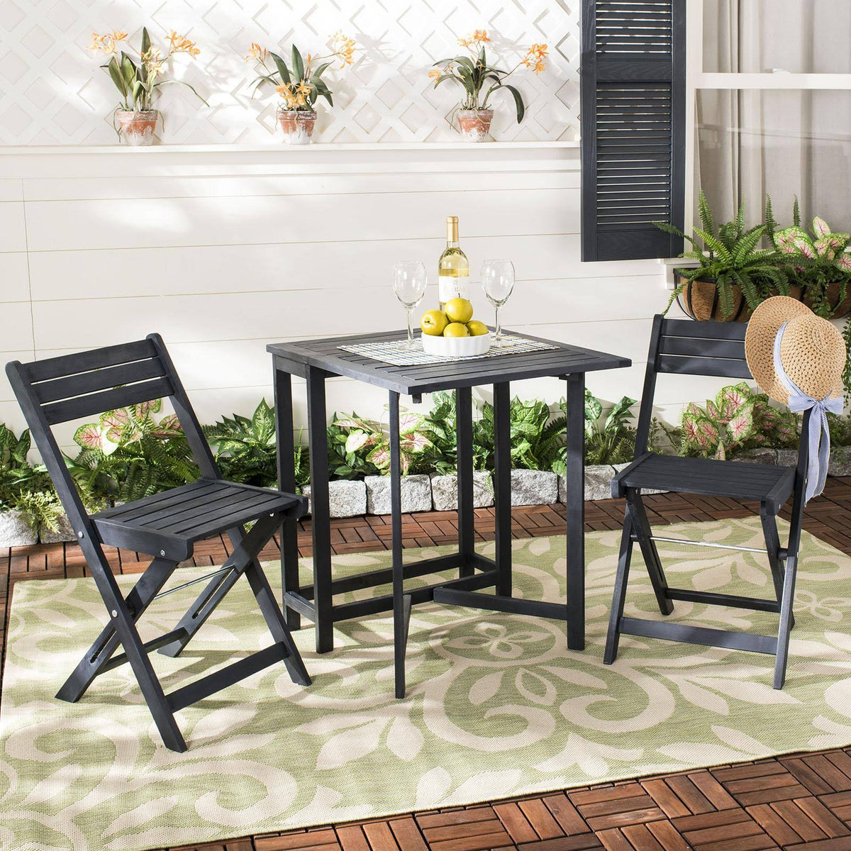 Dark Slate Grey Bistro Set U76086