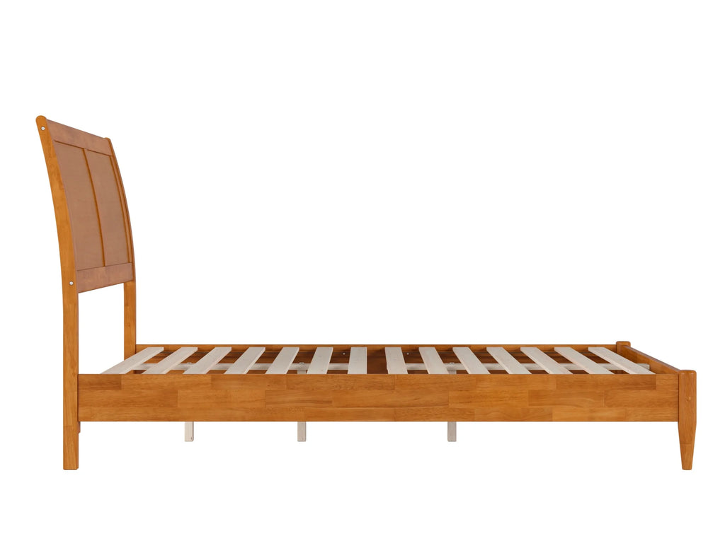 Full Solid Wood Low Profile Sleigh Platform Bed O5226