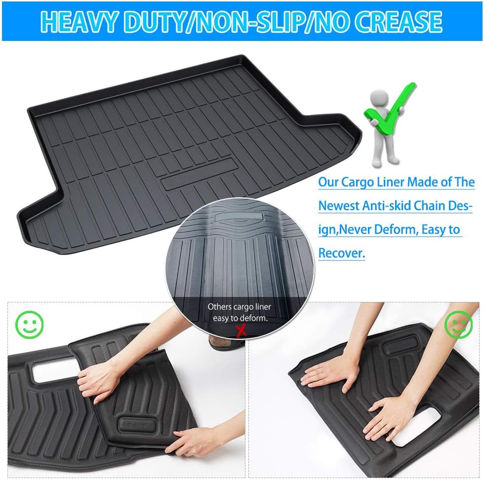 Trunk Mat for Hyundai Tucson 2016-2021, TPO Rear Cargo Liner, Pack of 2 F637811