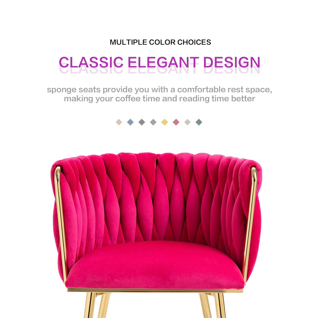 Red Velvet Tufted Dining Chair Set of 2 B124943