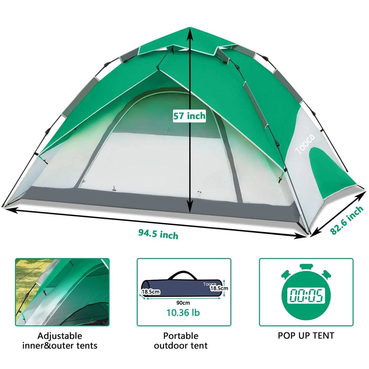 4-Person Camping Tent R2455