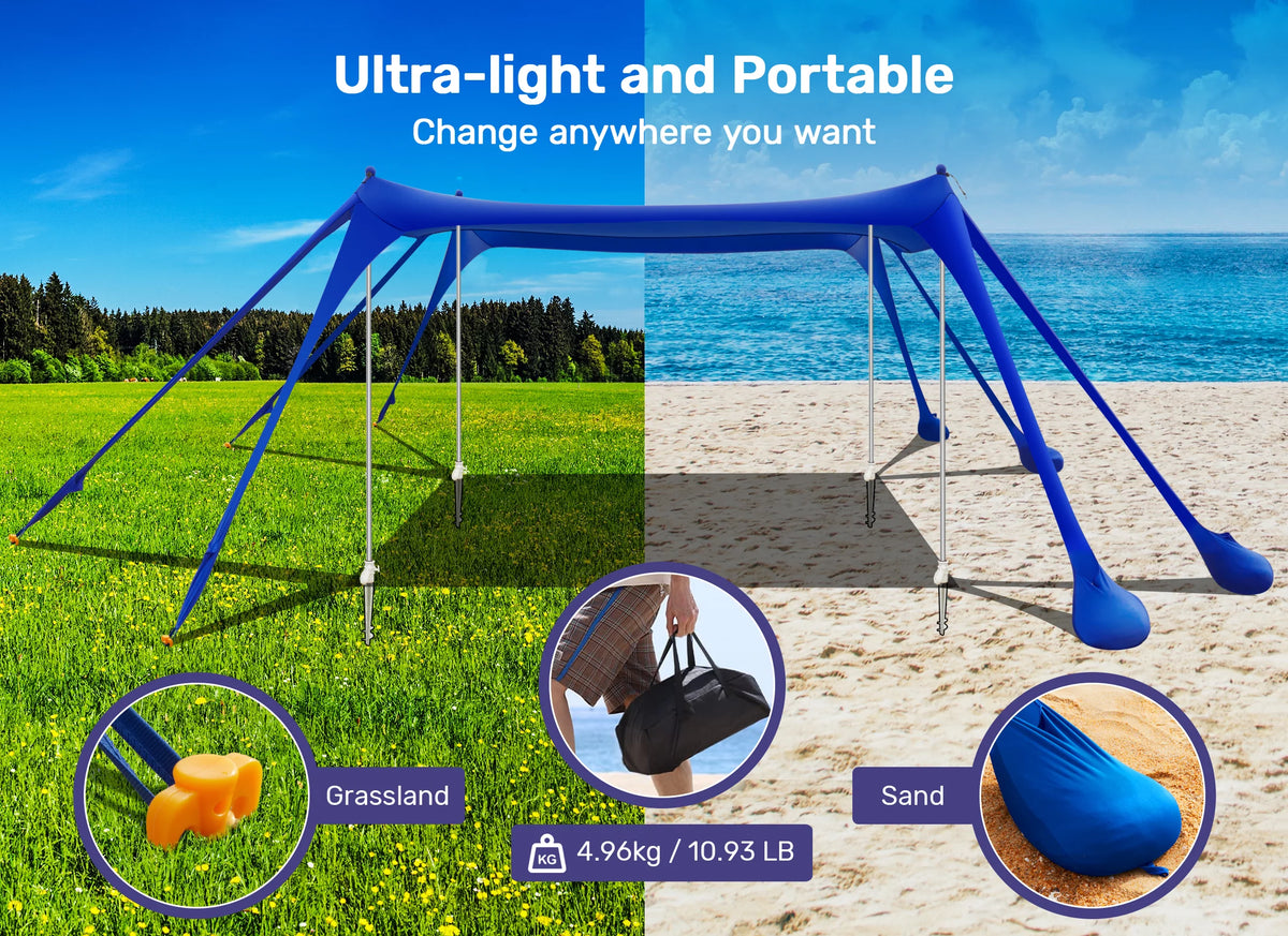 10x10ft Beach Canopy Sun Shelter H721